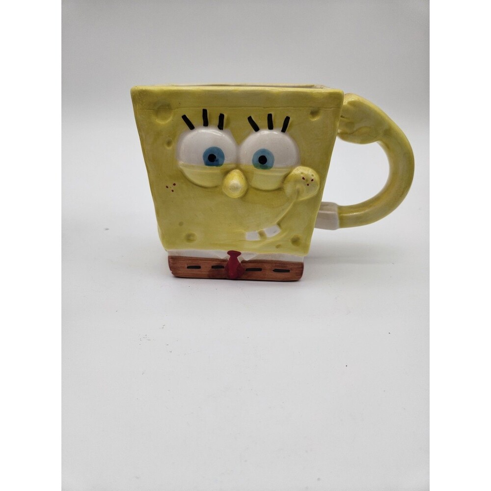 SpongeBob SquarePants 2005 Two Faced Coffee Mug 16oz Viacom Nickelodeon